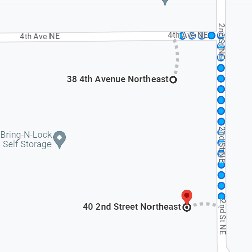 Directions from our main office to our temporary office location.
